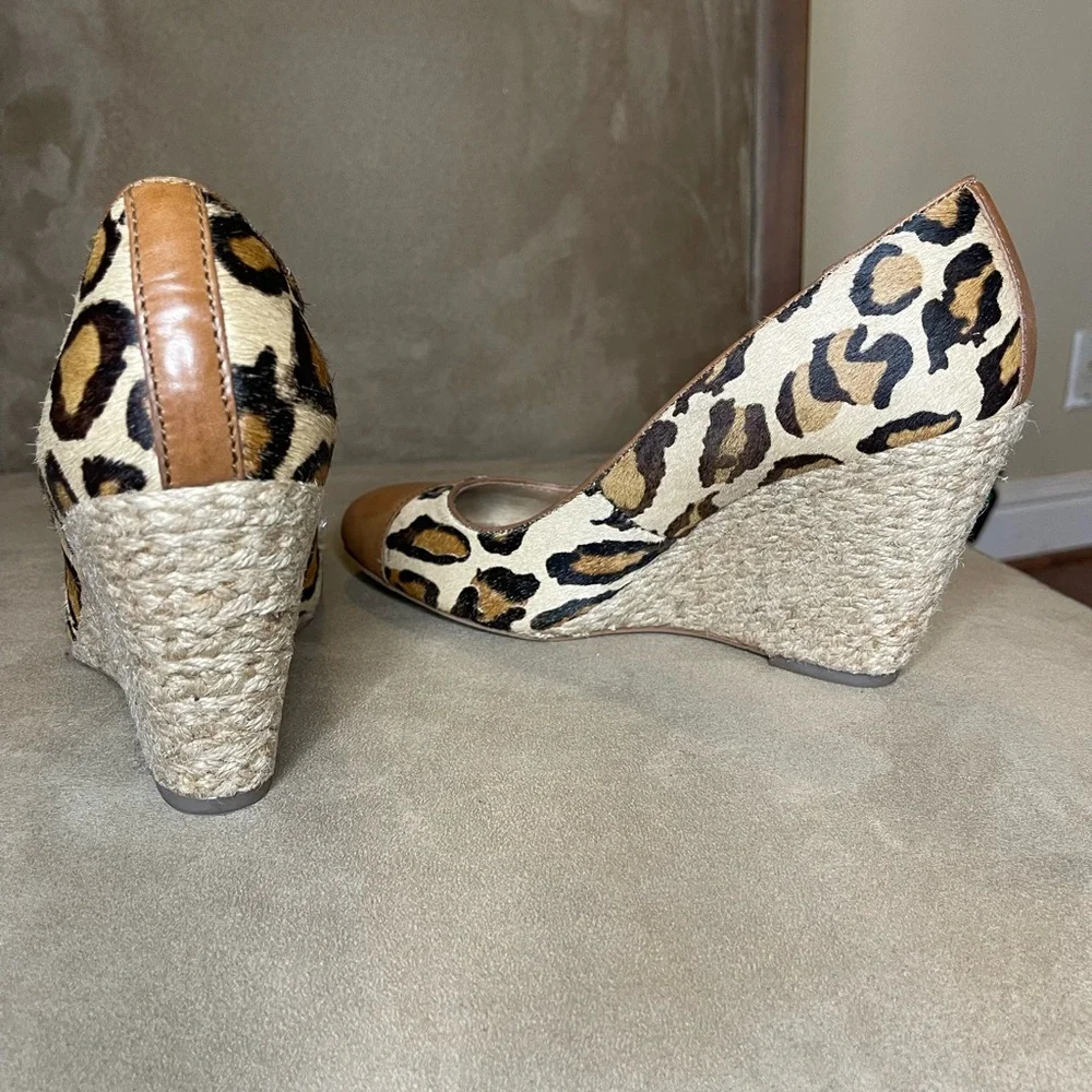 Sam Edelman Leopard Print Espadrilles with Tan Toe Women’s size 8.5